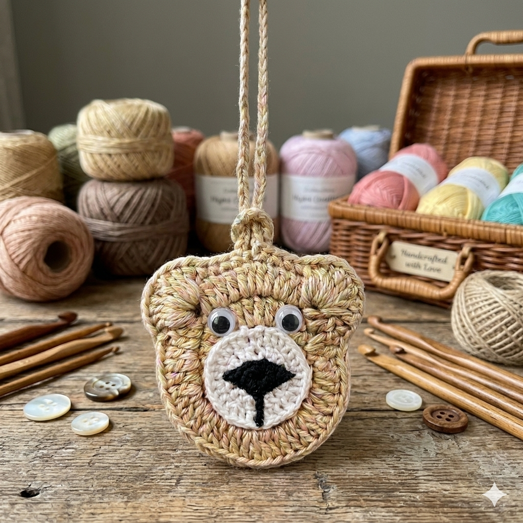 Handcrafted Crochet Bear Utility & AirPods Case thumbnail 3